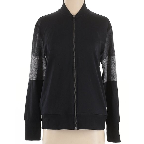 VUORI Halo Bomber Jacket Black Gray Color-Block Ladies Small - Picture 2 of 6